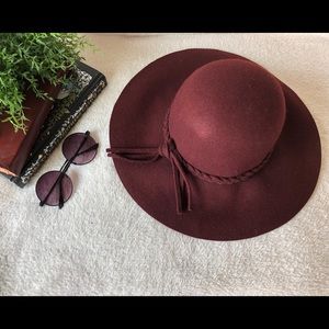Floppy Felt Wool Sunhat w/ Braided Side Knot